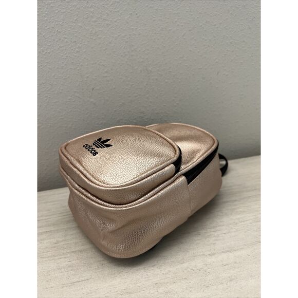 Adidas Originals CM3811 Mini PU Leather Backpack Light Rose Gold Pink New - Picture 8 of 13